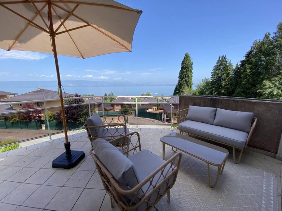 Magnifique Appart Renove Evian Duplex Vue Lac 8 Pers Экстерьер фото